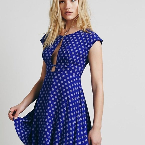 Free People $128 MSRP Jewel Tone Mini Dress - Picture 1 of 3